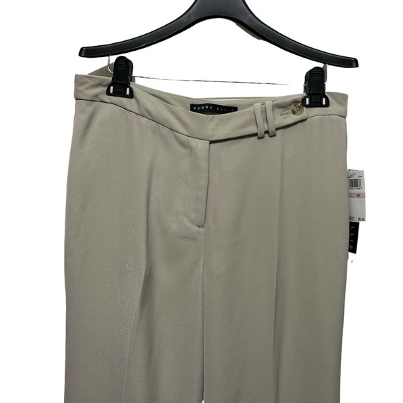 Perry Ellis Ivory-Stone Flat Front Career Slacks SZ 6 NWT - Picture 3 of 8